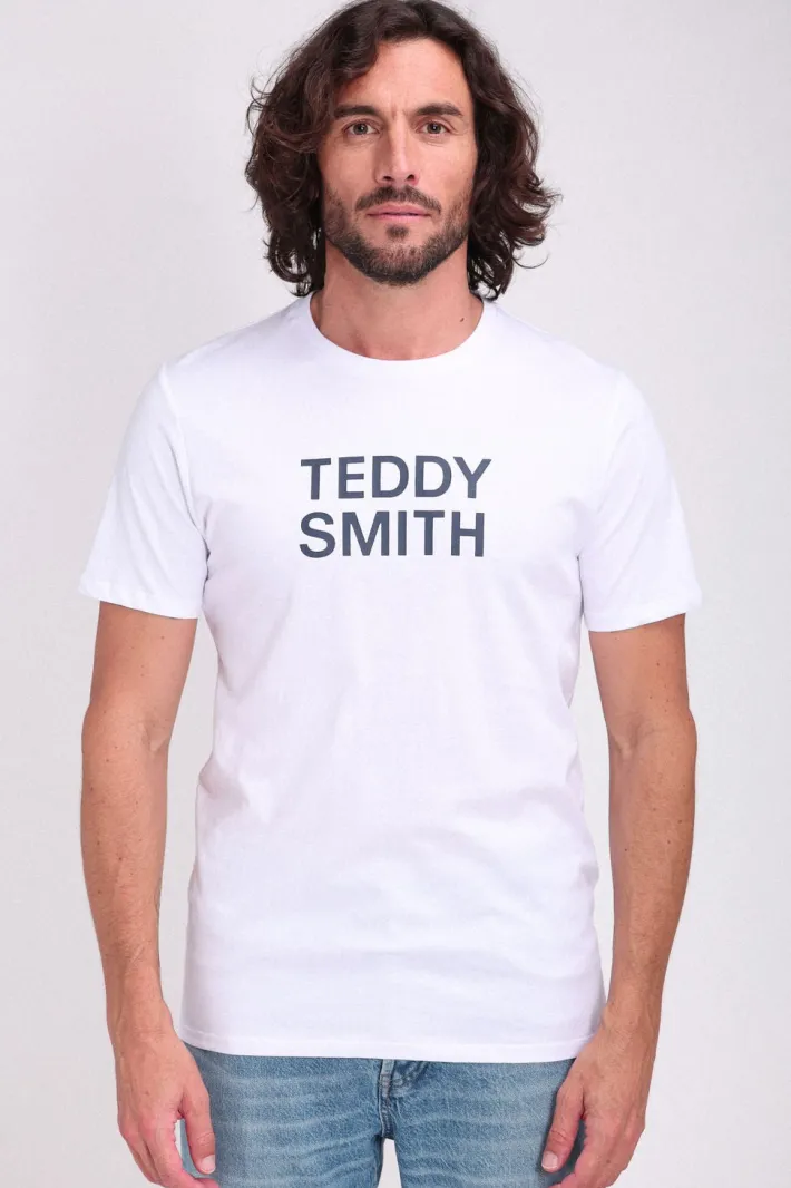 Teddy Smith T-shirt col rond TICLASS BASIC MC BLANC New