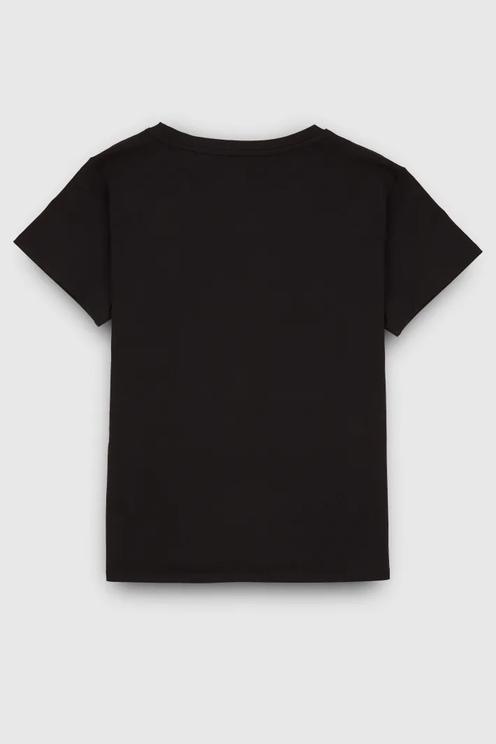 Teddy Smith T-shirt col rond T-RIBELLE MC NOIR Shop