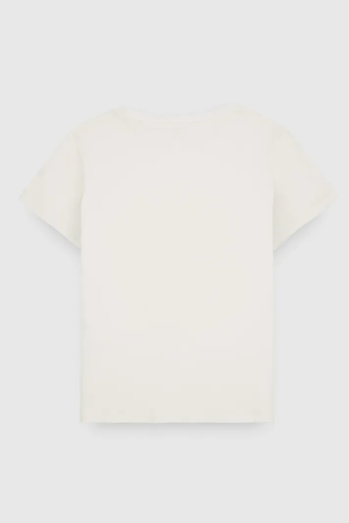 Teddy Smith T-shirt col rond T-RIBELLE MC MIDDLE WHITE MIDDLEWHITE Online