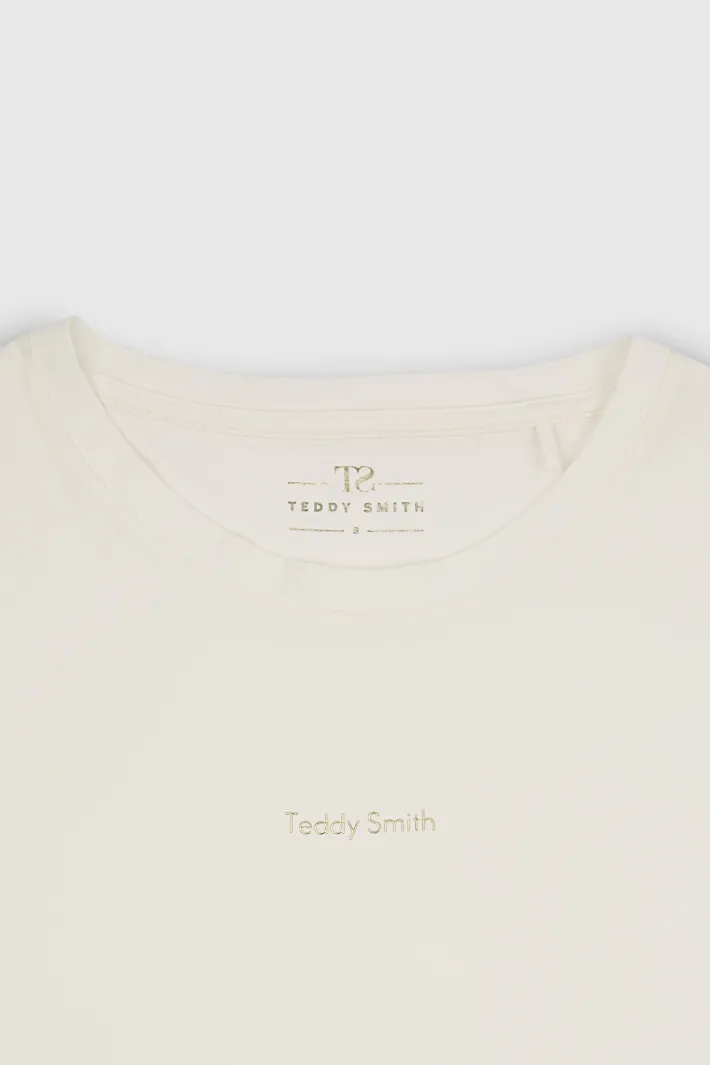 Teddy Smith T-shirt col rond T-RIBELLE MC MIDDLE WHITE MIDDLEWHITE Online