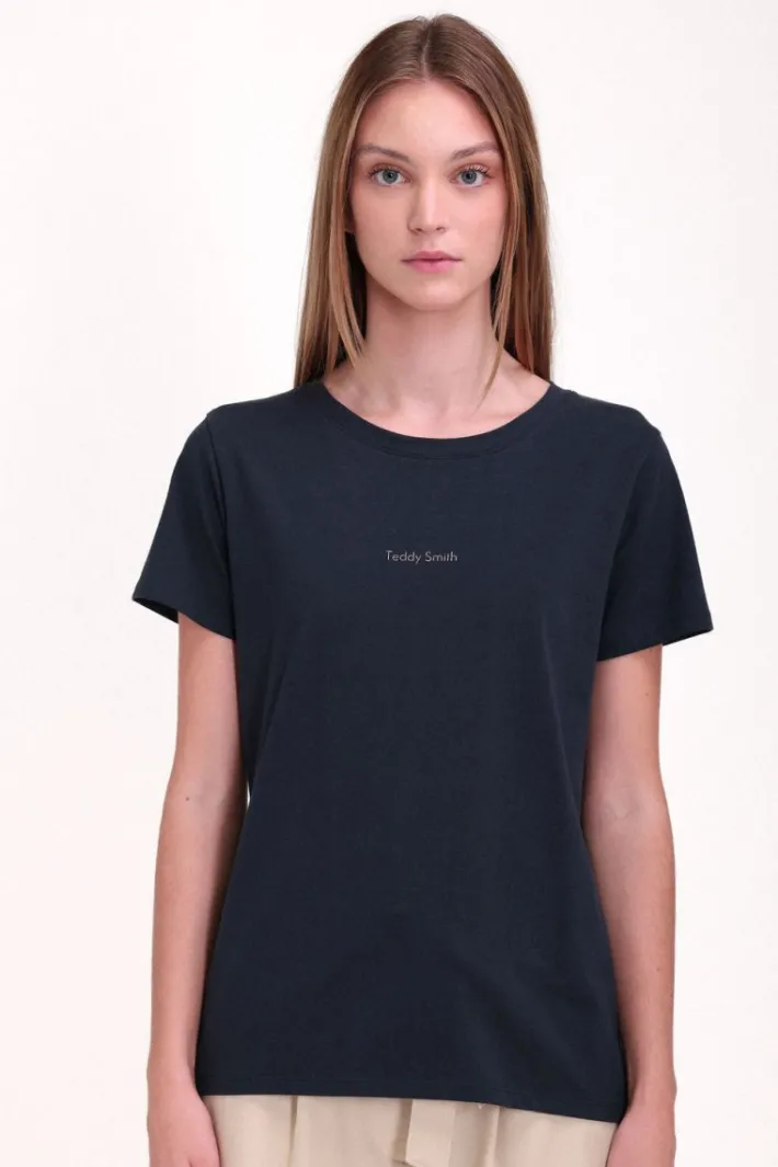 Teddy Smith T-shirt col rond T-RIBELLE MC TOTAL NAVY TOTALNAVY Store