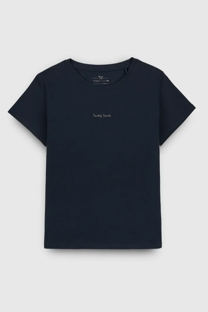 Teddy Smith T-shirt col rond T-RIBELLE MC TOTAL NAVY TOTALNAVY Store