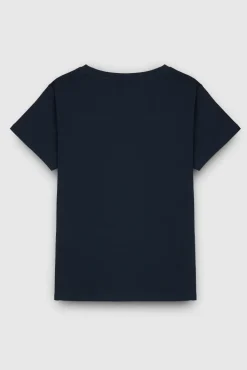 Teddy Smith T-shirt col rond T-RIBELLE MC TOTAL NAVY TOTALNAVY Store