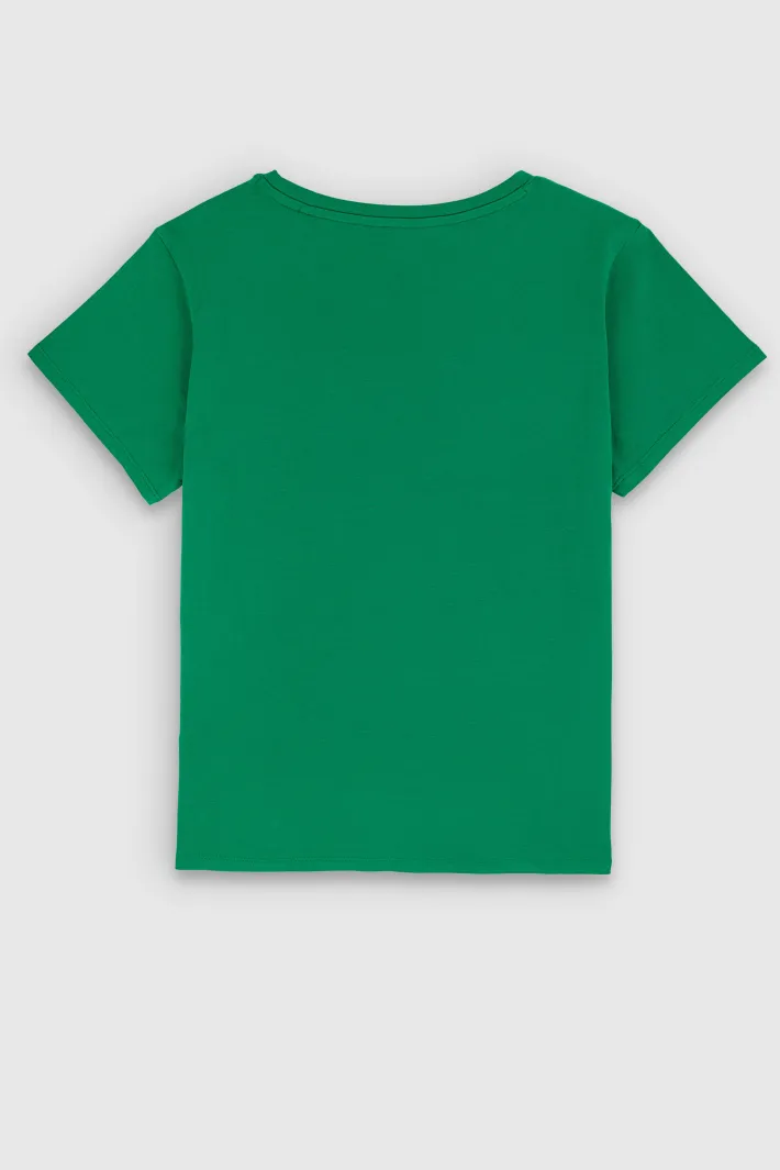 Teddy Smith T-shirt col rond T-RIBELLE MC ELECTRIC GREEN ELECTRICGREEN Online
