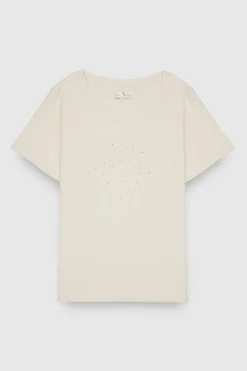 Teddy Smith T-shirt col rond T-SHANIA MC MIDDLE WHITE MIDDLEWHITE Flash Sale