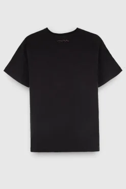 Teddy Smith T-shirt col V coupé bord franc T-GILDAS CHARBON Clearance