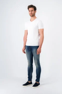 Teddy Smith T-shirt col V EDGE MC BLANC Store