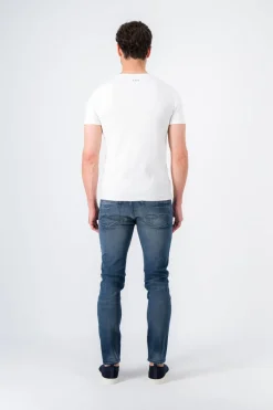 Teddy Smith T-shirt col V EDGE MC BLANC Store