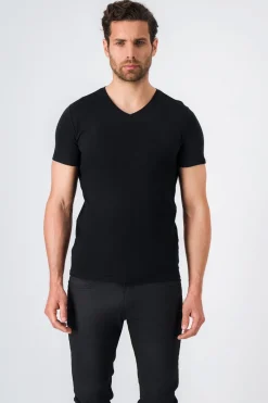 Teddy Smith T-shirt col V EDGE MC NOIR Clearance