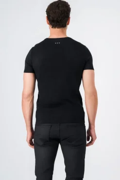 Teddy Smith T-shirt col V EDGE MC NOIR Clearance