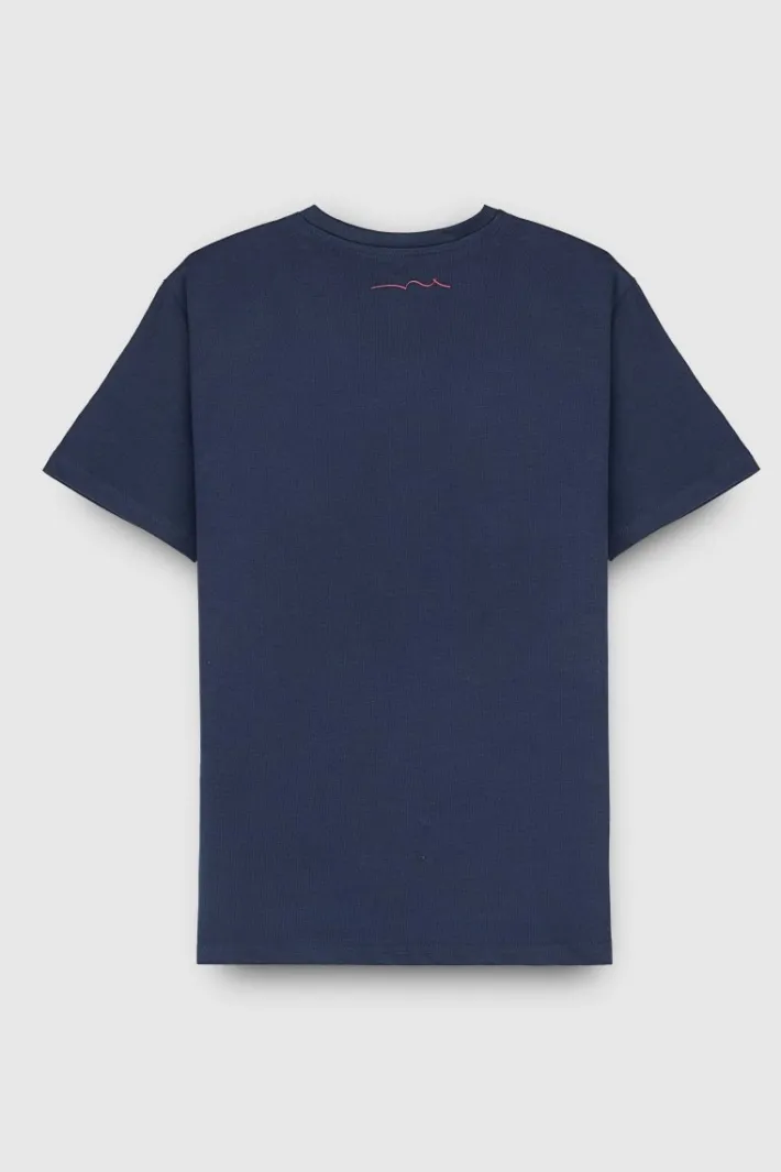 Teddy Smith T-shirt col V manches courtes TAWAX 2 US NAVY USNAVY Cheap