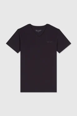 Teddy Smith T-shirt col V TAWAX MC NOIR Sale