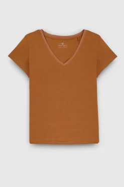 Teddy Smith T-shirt manches courtes T-MIA MC CARAMEL Cheap