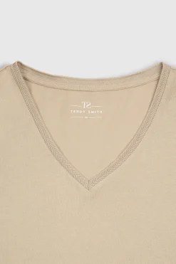 Teddy Smith T-shirt manches courtes T-MIA MC BEIGE Outlet