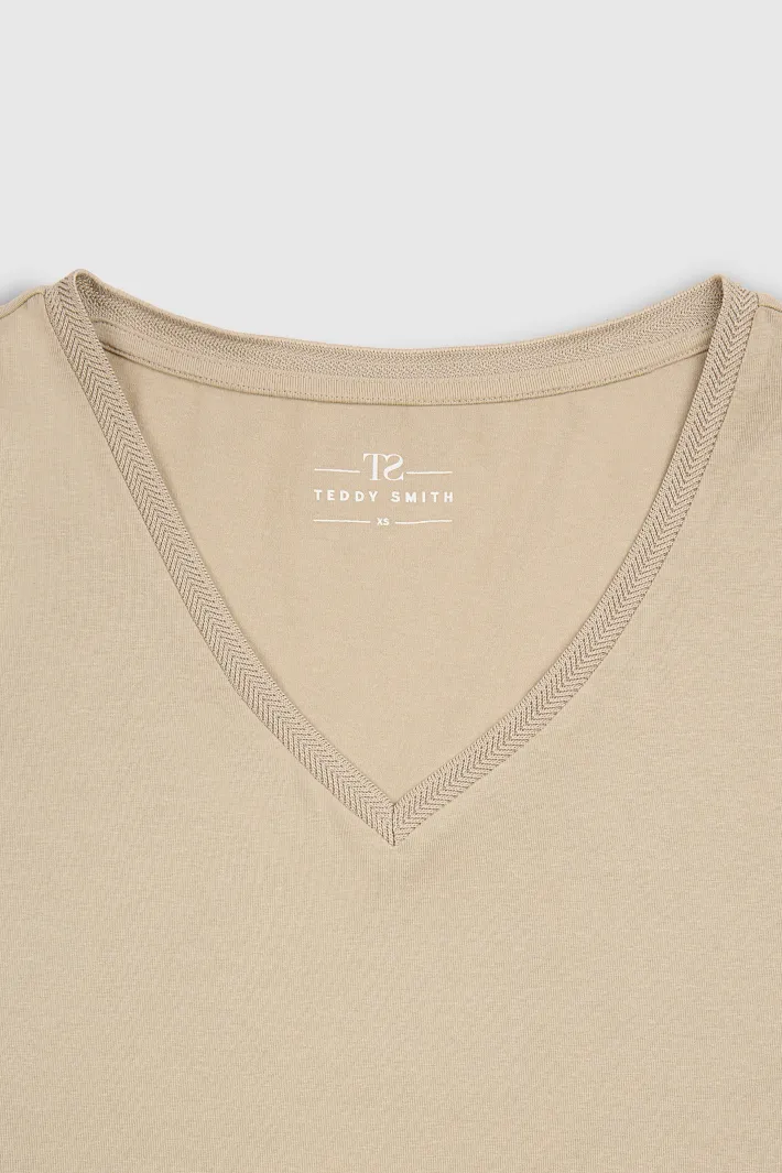 Teddy Smith T-shirt manches courtes T-MIA MC BEIGE Outlet