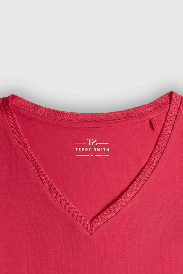 Teddy Smith T-shirt manches courtes T-MIA MC JAFFY PINK JAFFYPINK Best Sale
