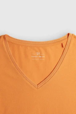 Teddy Smith T-shirt manches courtes T-MIA MC SWEET ABRICOT SWEETABRICOT Outlet