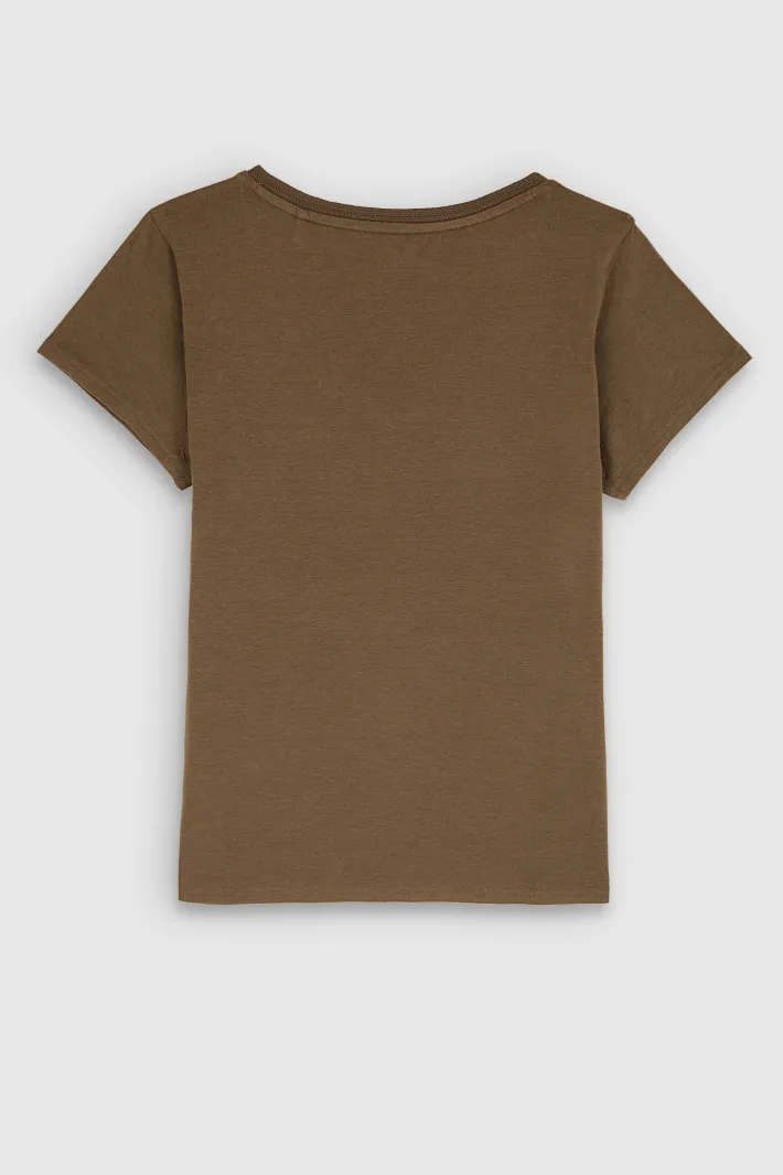 Teddy Smith T-shirt manches courtes T-MIA MC SWEET JUNGLE SWEETJUNGLE Clearance