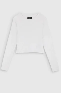 Teddy Smith T-shirt manches longues T-AYA RIB BLANC Best