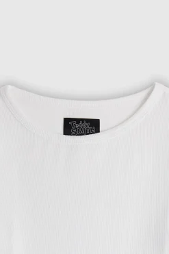 Teddy Smith T-shirt manches longues T-AYA RIB BLANC Best