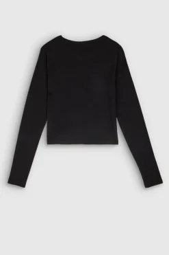 Teddy Smith T-shirt manches longues T-AYA RIB NOIR Sale