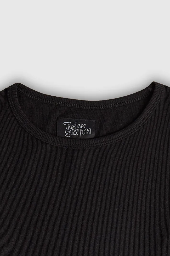 Teddy Smith T-shirt manches longues T-AYA RIB NOIR Sale