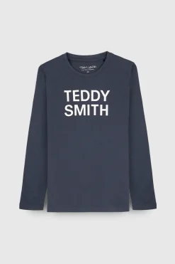 Teddy Smith T-shirt manches longues TICLASS 3 ML JR TOTAL NAVY TOTALNAVY Online