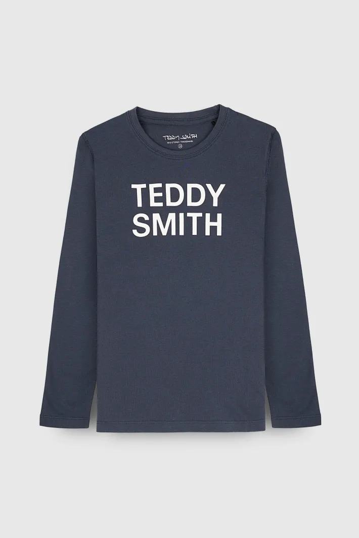 Teddy Smith T-shirt manches longues TICLASS 3 ML JR TOTAL NAVY TOTALNAVY Online