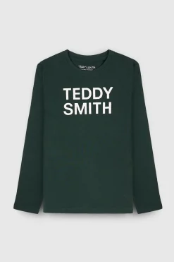 Teddy Smith T-shirt manches longues TICLASS 3 ML JR VERT SCARABE VERTSCARABE Discount
