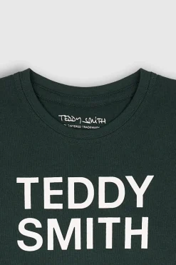 Teddy Smith T-shirt manches longues TICLASS 3 ML JR VERT SCARABE VERTSCARABE Discount