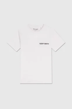 Teddy Smith T-shirt ras-du-cou REQUIRED MC JR BLANC Hot
