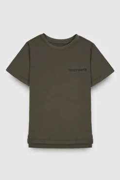 Teddy Smith T-shirt ras-du-cou REQUIRED MC JR KAKI BELUGA KAKIBELUGA New