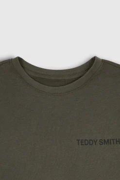 Teddy Smith T-shirt ras-du-cou REQUIRED MC JR KAKI BELUGA KAKIBELUGA New