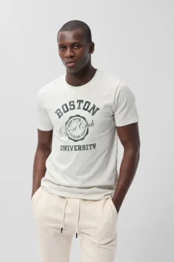 Teddy Smith T-shirt T-BOSTON MC BLANC IVOIRE CHINE Flash Sale