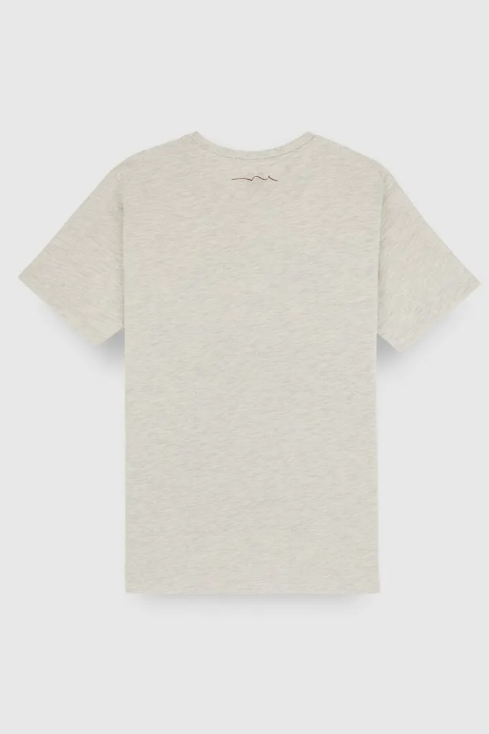 Teddy Smith T-shirt T-BOSTON MC BLANC IVOIRE CHINE Flash Sale