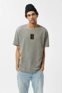 Teddy Smith T-shirt T-CALVER MC GRIS CHINE MOYEN Cheap