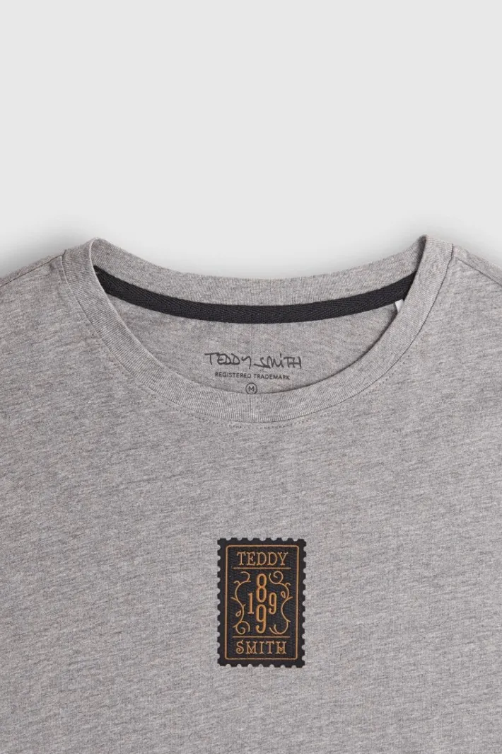 Teddy Smith T-shirt T-CALVER MC GRIS CHINE MOYEN Cheap