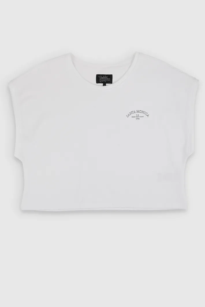 Teddy Smith T-shirt TEE OVER BLANC Fashion