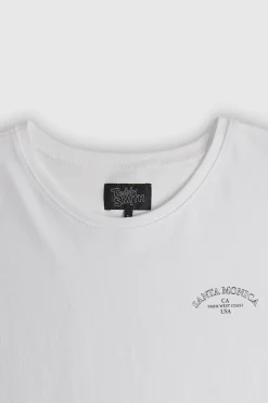 Teddy Smith T-shirt TEE OVER BLANC Fashion