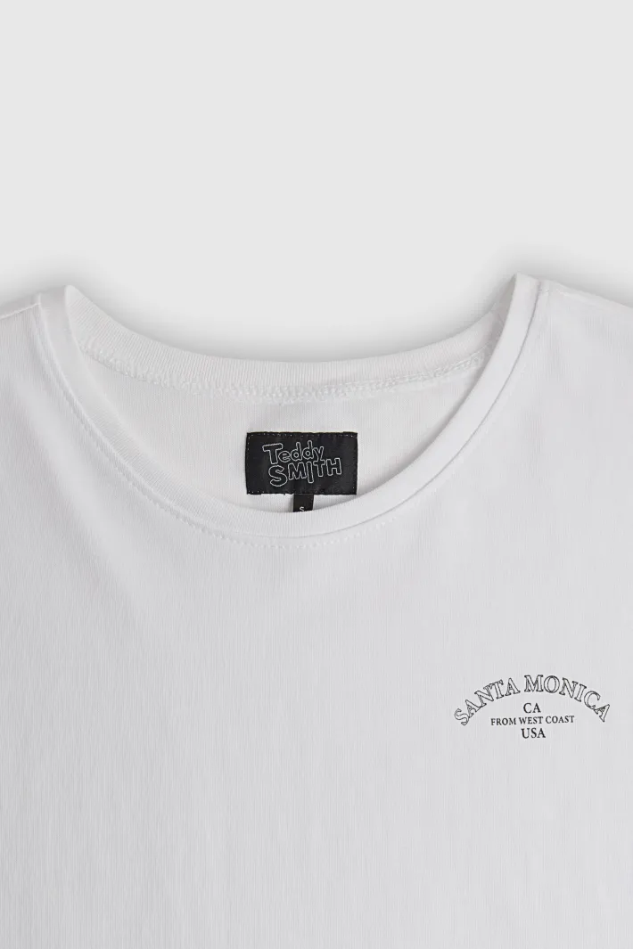 Teddy Smith T-shirt TEE OVER BLANC Fashion