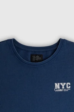 Teddy Smith T-shirt TEE OVER BLUE INK BLUEINK Fashion