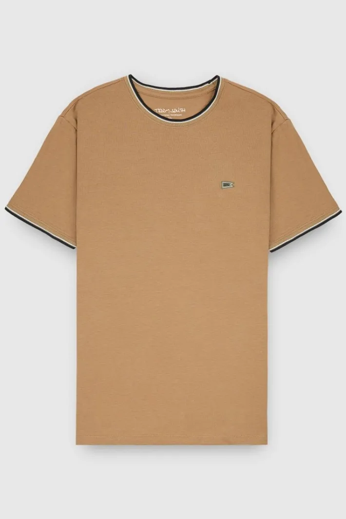 Teddy Smith T-shirt T-ELMER MC MOKA BEIGE MOKABEIGE Discount
