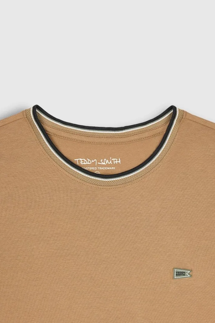 Teddy Smith T-shirt T-ELMER MC MOKA BEIGE MOKABEIGE Discount