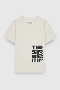 Teddy Smith T-shirt T-ELOA MC JR BLANC IVOIRE CHINE Best Sale