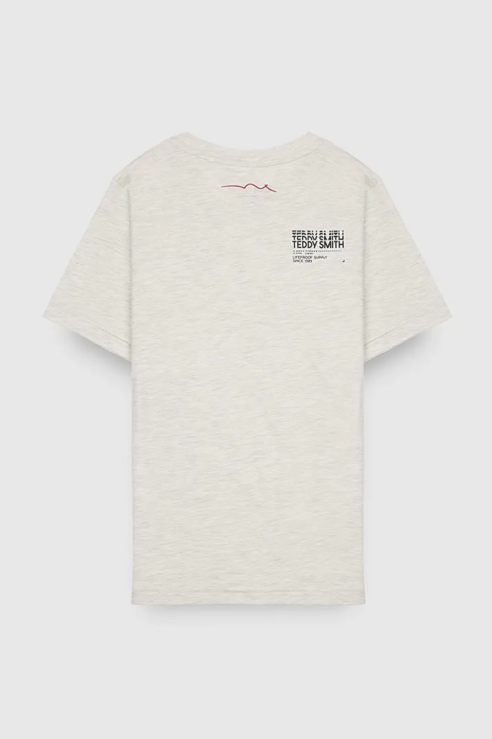 Teddy Smith T-shirt T-ELOA MC JR BLANC IVOIRE CHINE Best Sale