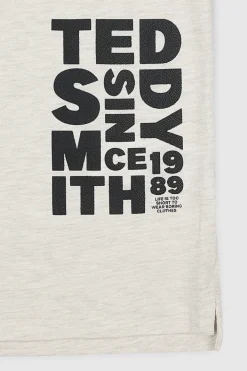 Teddy Smith T-shirt T-ELOA MC JR BLANC IVOIRE CHINE Best Sale