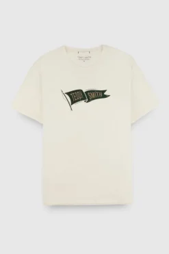 Teddy Smith T-shirt T-FLAG MC MIDDLE WHITE MIDDLEWHITE Cheap