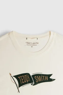 Teddy Smith T-shirt T-FLAG MC MIDDLE WHITE MIDDLEWHITE Cheap