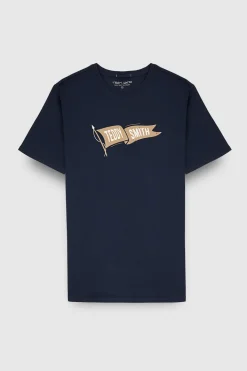Teddy Smith T-shirt T-FLAG MC TOTAL NAVY TOTALNAVY Flash Sale