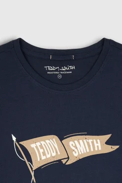 Teddy Smith T-shirt T-FLAG MC TOTAL NAVY TOTALNAVY Flash Sale